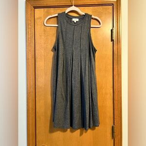 Umgee Black and Orange A-Line Midi Dress Sleeveless Crew Neck